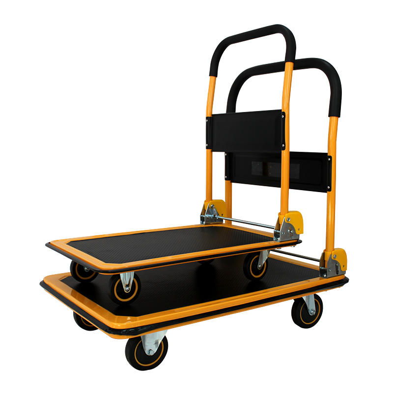 150KG industrial foldable platform hand push truck hand carts & steel trolleys