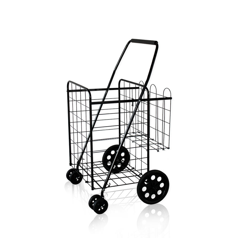 Utility 4 wheels steel folding Multifunction Storage Shopping Cart